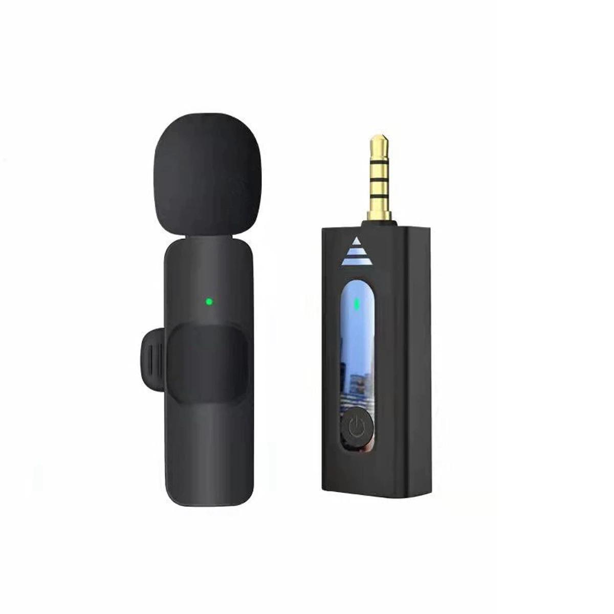 K35 Single and Dual Wireless Microphone 3.5mm Wireless Microphone Mic Universal Plug & Play for DSLR, Amplifier, Laptop, PC & Mobile