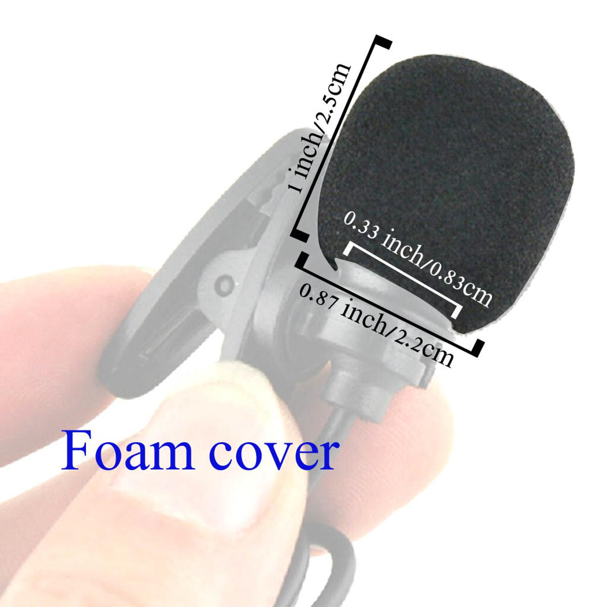 1 PCS Lavalier Microphone Windscreen Foam Cover Headset Lapel Mic Mini Windscreen Cover