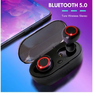 Y50 TWS 5.0 Bluetooth Earphone Wireless Stereo In-Ear Earbuds Handsfree Mic Headset Mini 450mAh Gaming Earphone For IOS Android