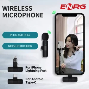 ENRG True Wireless Microphone With Noise Cancellation Reduction 20 Meter Long Range