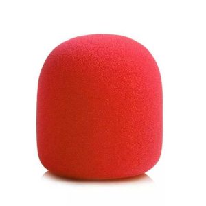 Professional Media Mic Foam Cover RED Color Mic Sponge (1 PCS)