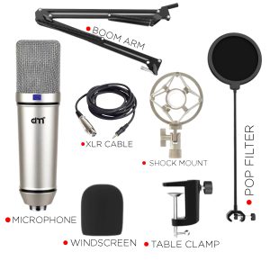DM AUDIO BM 800 Ultra Studio Condenser - USB Sound Card Computer Microphone Kit With Adjustable Scissor Arm Stand