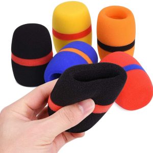 1PCS Thick Handheld Stage Microphone Windscreen Sponge Cover Suitable for , Conference Room, News Interviews