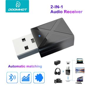 DoomHot Bluetooth Trans-mitters Receivers Wireless Adapter Audio Re-ceiver Dongle USB