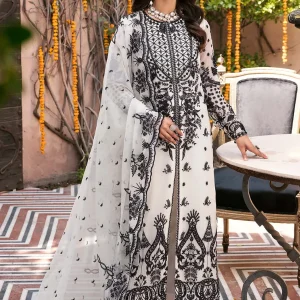 Azure - 3PC Lawn Embroidered Shirt With Organza Embroidered Dupatta