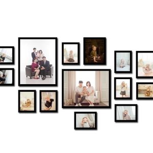 16 Picture Frames Set 2-Pcs 8x12inch 2-Pcs 6x6inch 12-Pcs