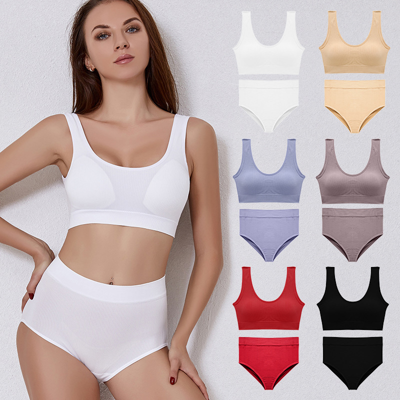 Fashion Simple Women's Panties Bra Set Lingerie - Image 2