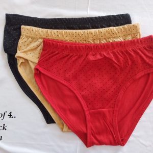 Pack 0f 04 Soft Cotton Pv Printted Panties for Women