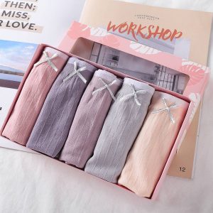 Pack of five Seamless Lacey Five Color Ladies underwear Panty