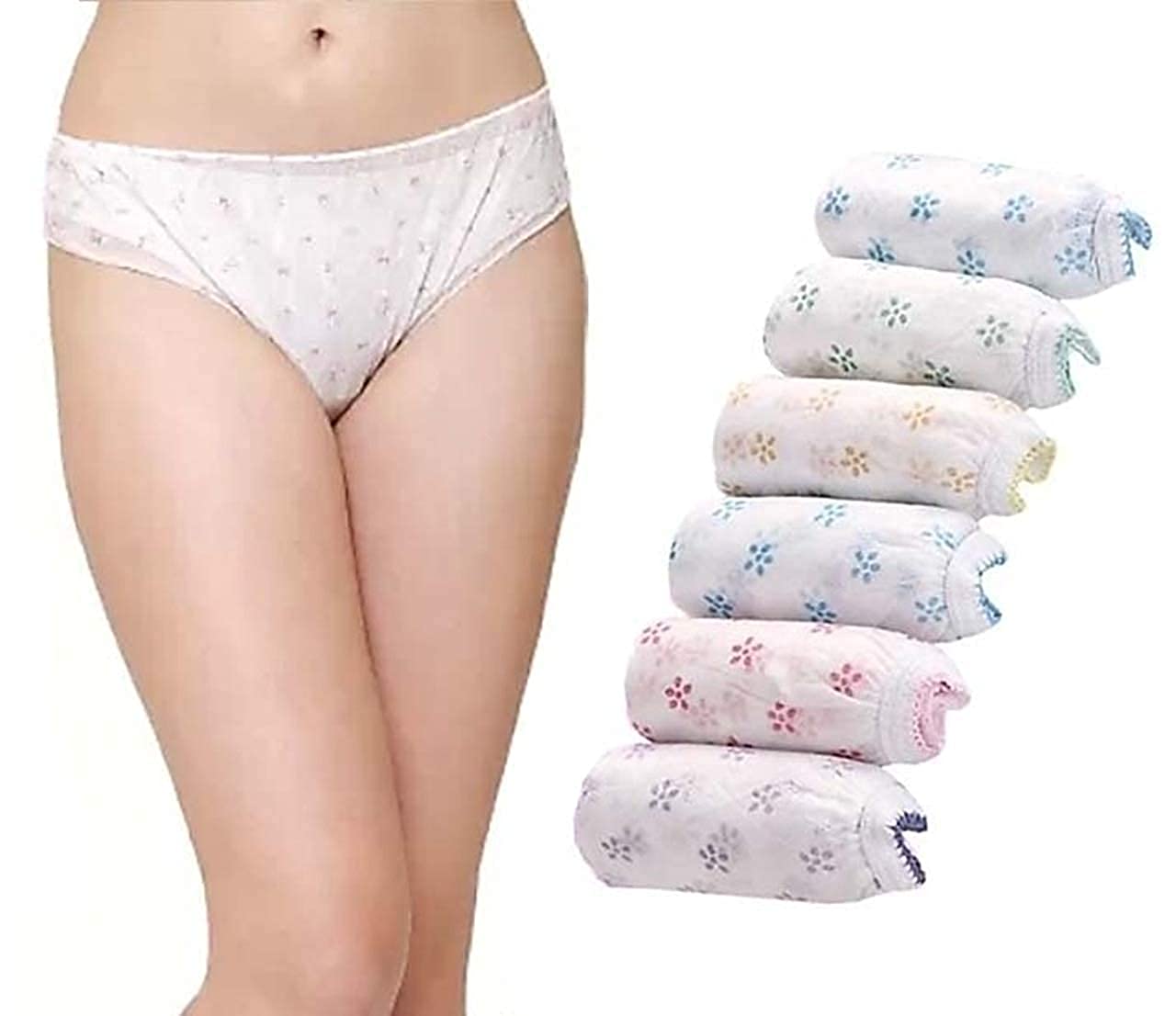 Pack Of 6 Disposable Brief Panties For girls / womens