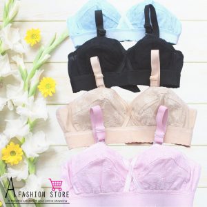 Pack of 04 Multi Colour Cotton Net 4 Hooks Bras Brief Blouse
