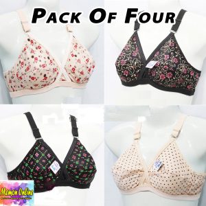 Memon Online Pack of 4 Bra For Women/Girls