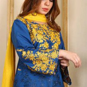 Phulkari- 2PC Lawn Front Embroidered Shirt With Dyed Duppata