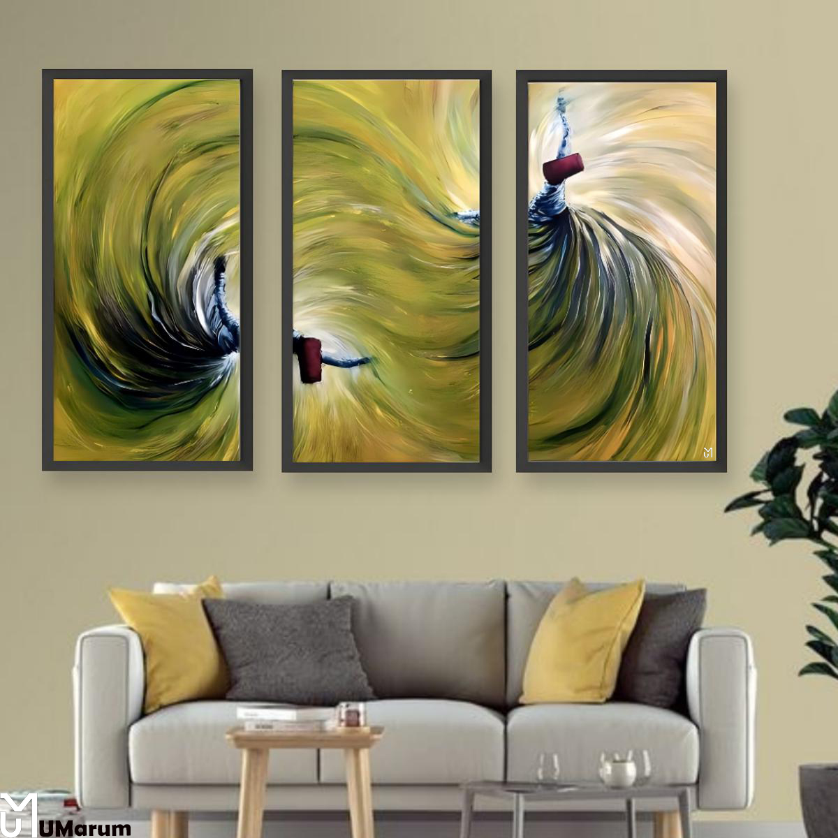 set of 3 big size wall frames for living room and office - Image 3