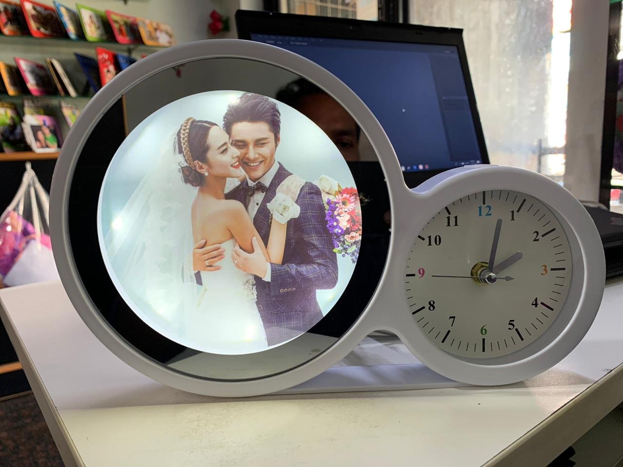 LED Photo Frames With Clock / Magic Mirror with Clock - Image 6