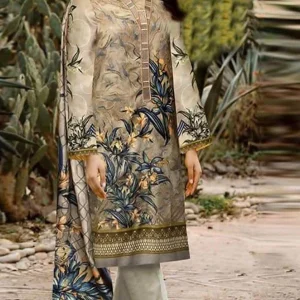 Iznik - 3PC Lawn Embroidered Printed Shirt With Dupatta