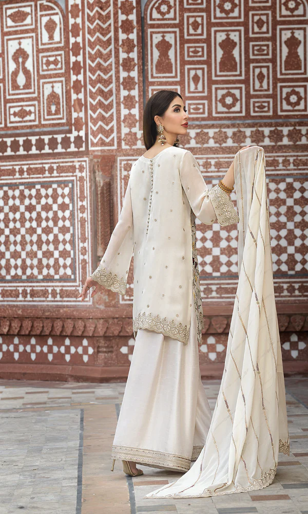 Nishat - 3PC Lawn Heavy Embroidered Shirt Dupatta - Image 2
