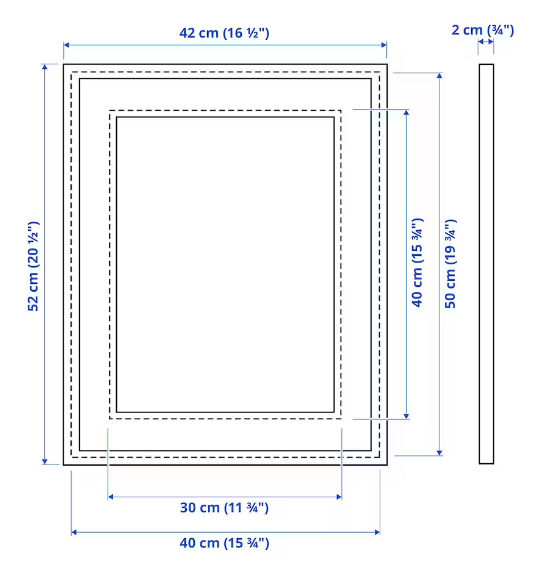 Frame White, 40x50 cm , Photo Frame , IKEA - Image 3