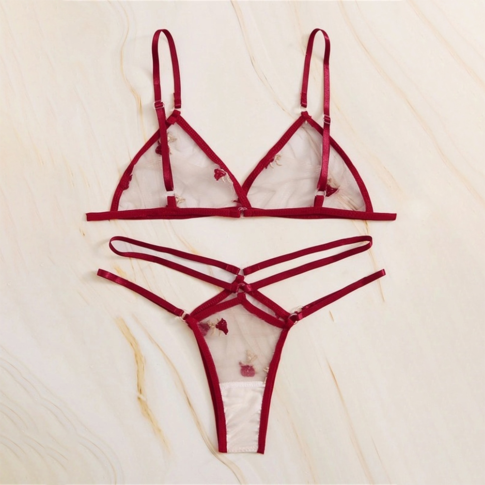 2 Pcs/set Women Underwear See-hrough Hollow Mesh - Image 3