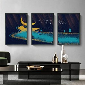 set of 3 big size wall frames for living room and office