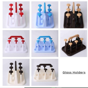 Rectangular Shape Plastic Glass Cup Holder Drying Rack Stand