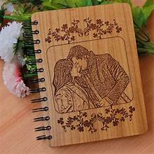 wooden diary with beautiful pic