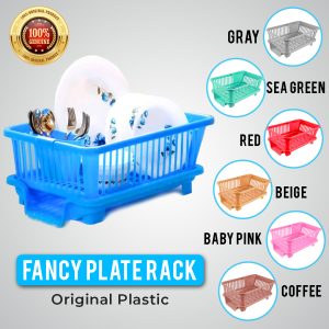 3 in 1 Plate Rack badge Fancy Large Durable Plastic Kitchen