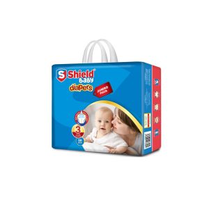Shield Baby Diapers Jumbo Pack Size 3 Medium (4-9Kg, 88Pcs)