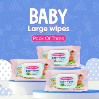 Mothercare Baby Wipes Purple 70Pcs Pack of 3 (Save Rs.45)