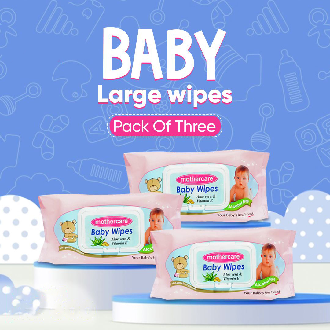 Mothercare Baby Wipes Pink 70Pcs Pack of 3 (Save Rs.45)
