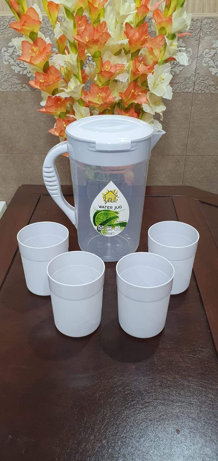 Water Set Jug and Glass Plastic 4 Glass one Jug - Image 5