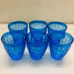 Set of 6 Tough Plastic water Glasses (250 ml)
