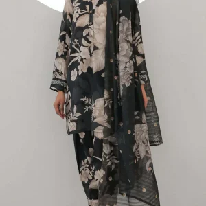 Baroque- 3PC Lawn Digital Printed Shirt With Printed Premium