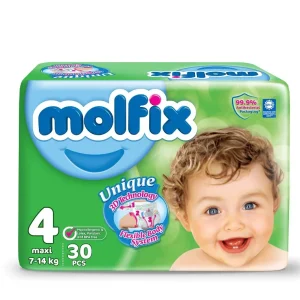 Molfix Diaper Size 4 Maxi (7-14Kg, 30Pcs, TwinPack)