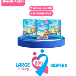 Carebaby Diapers (2 Mega Pack & 1 Economy Pack) Large