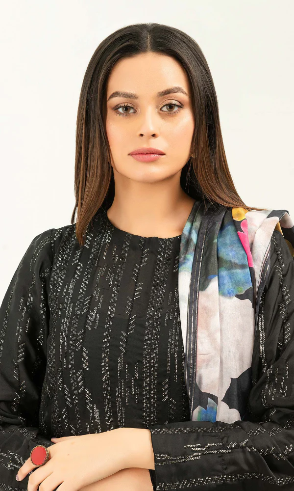 Limelight - 3PC Lawn Embroidered Shirt With Printed - Image 2