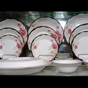 87 Pieces - Melamine Plastic Dinner Set For 8 Person Service