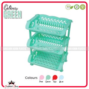 3 layer Plastic Plate Rack / Rag Dish Washing Stand Kitchen