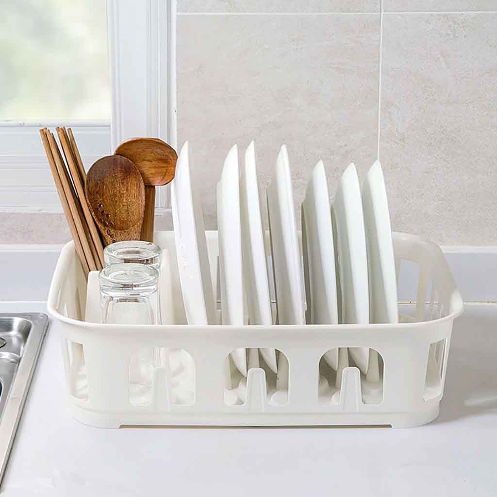 1pc Foldable Cutlery Storage Box Drain Bowl Dish Drying Rack