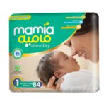 Mamia Baby Diaper New Born 84 Pcs Jumbo Pack Size 1