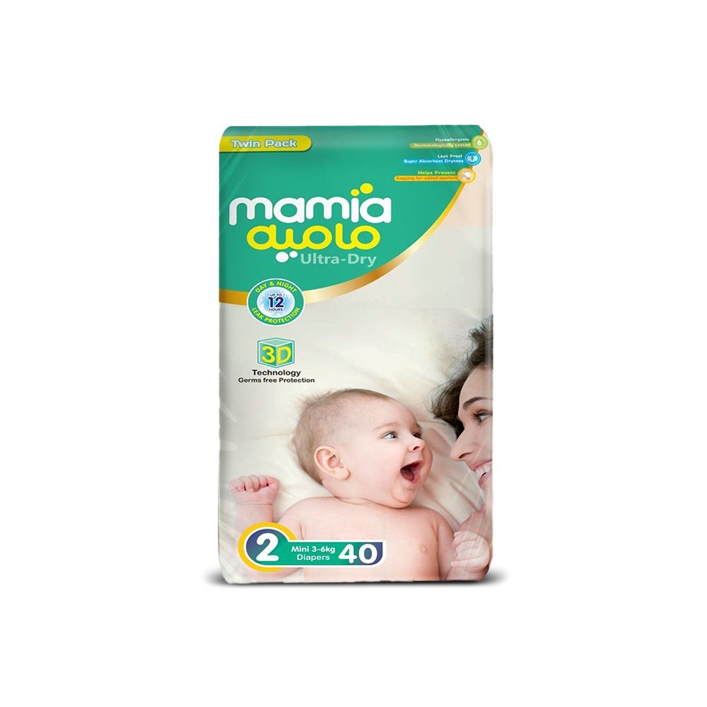 Mamia Mini Twin Diapers Pack Pcs 40 Size 2