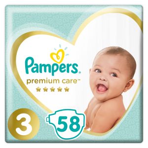 Pampers Premium Care Mainline Taped Diapers (Size-3 Medium,