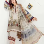 Baroque 3-PC Lawn Embroidered Lawn Suit Monar Fancy Dupatta