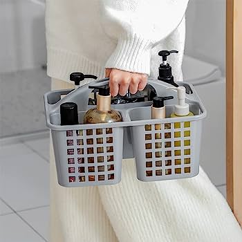 Plastic with Handle Organizer Basket- 3 Sections- Plastic basket - Image 3