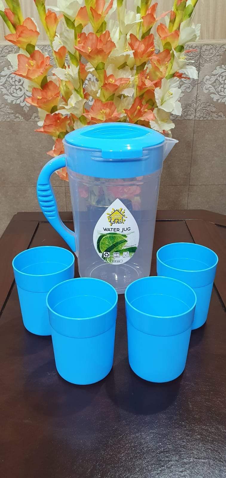 Water Set Jug and Glass Plastic 4 Glass one Jug - Image 3