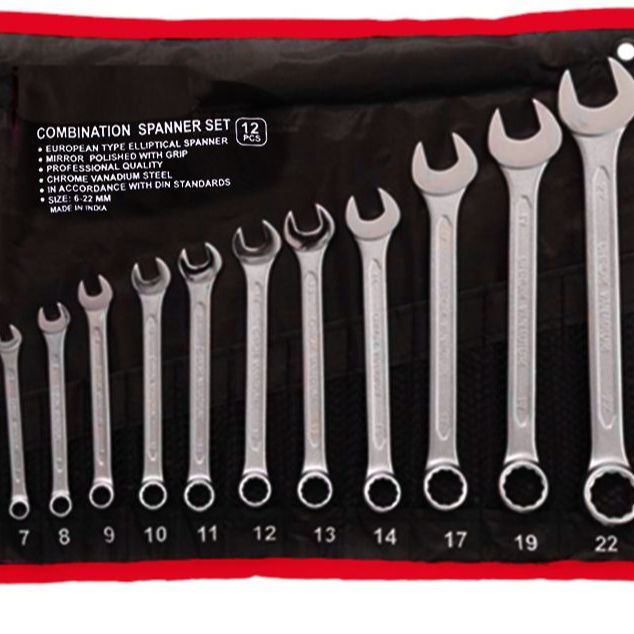 Complete Set of 12 Key Ratchet Spanners Combination Wrenches