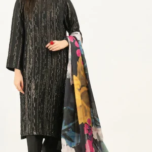 Limelight - 3PC Lawn Embroidered Shirt With Printed