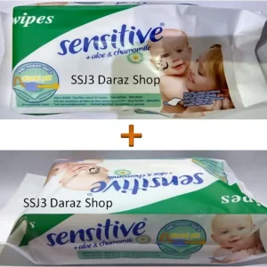 Sensitive Baby Wipes 90 pcs (Pack of 6)
