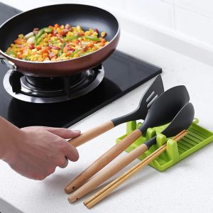 Kitchen Spoon Holders Fork Spatula Rack Shelf Organizer Plastic