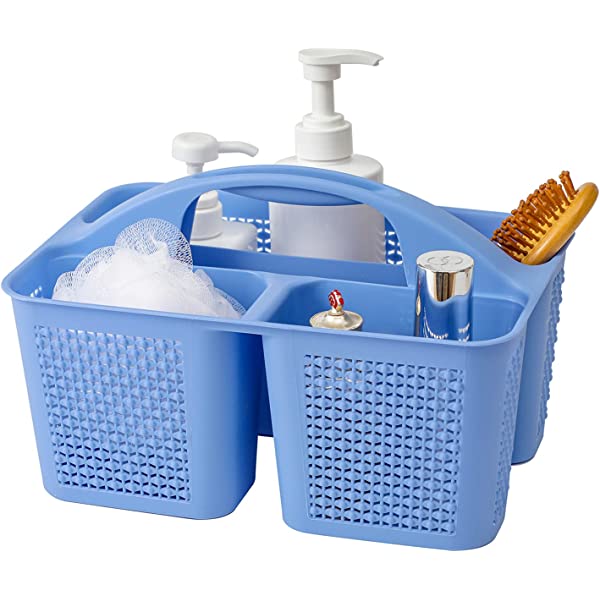 Plastic with Handle Organizer Basket- 3 Sections- Plastic basket - Image 5